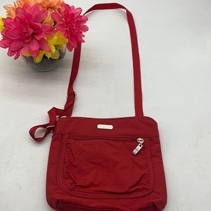 Baggallini red nylon crossbody bag MCB4411G